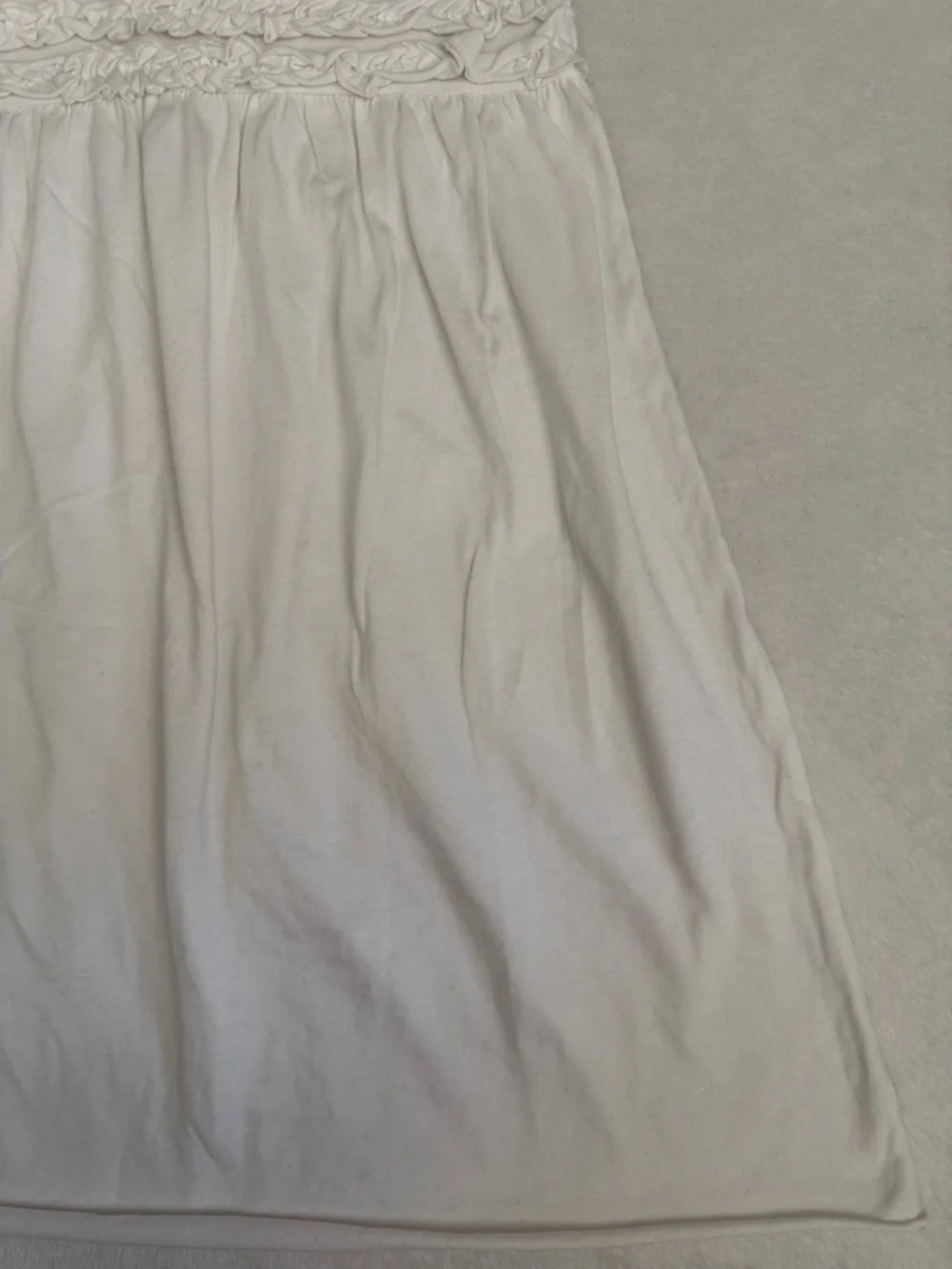 Xhilaration | Ruffle Smocked Halter Tie Neck Swim Coverup Dress White (M 7/8) - Picture 4 of 11
